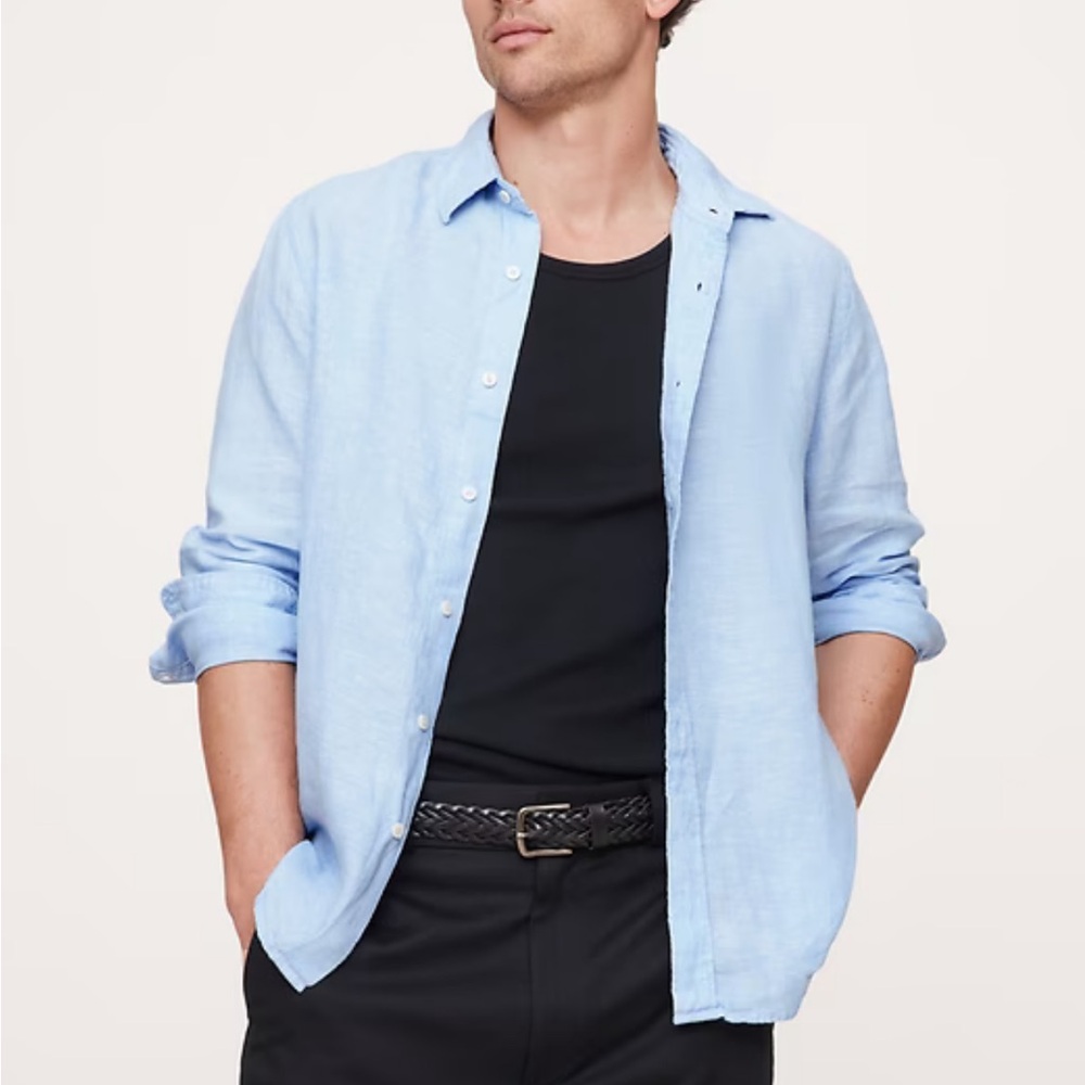 Banana Republic 🌴 Linen Untucked Slim Fit Shirt